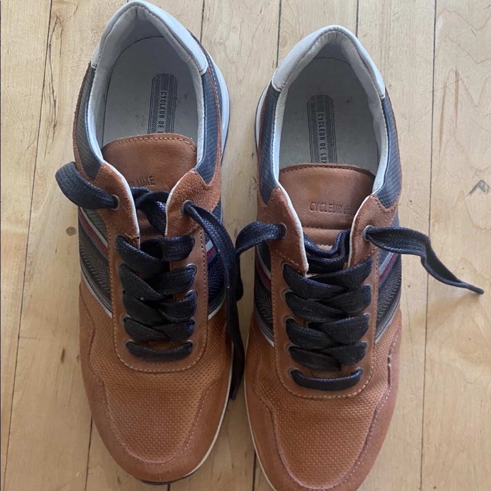 Cycleur De Luxe Men’s Fashion European Sneaker Rust/Brick Red/Navy US Size 9.5